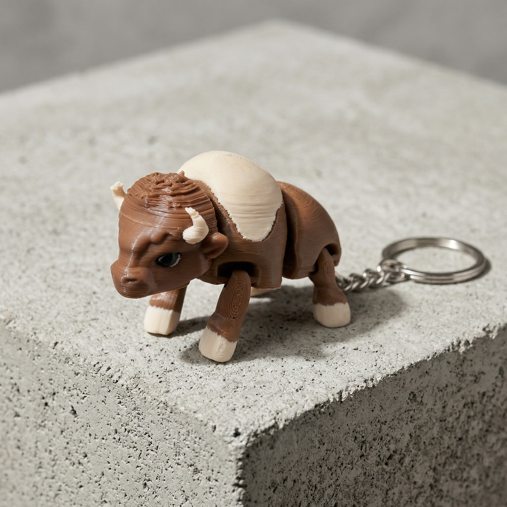 Bison Keychain