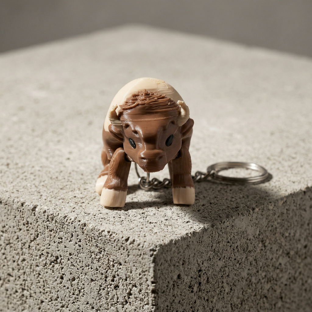 Bison Keychain