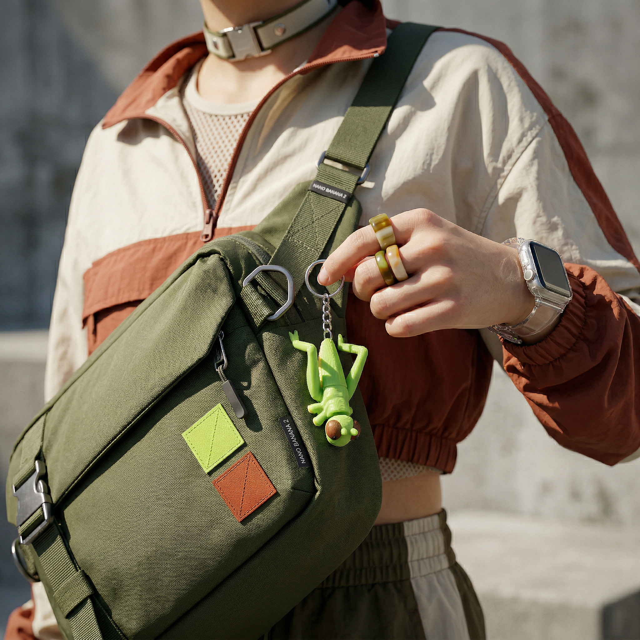 Grasshopper Keychain