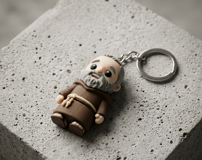 Padre Pio Keychain