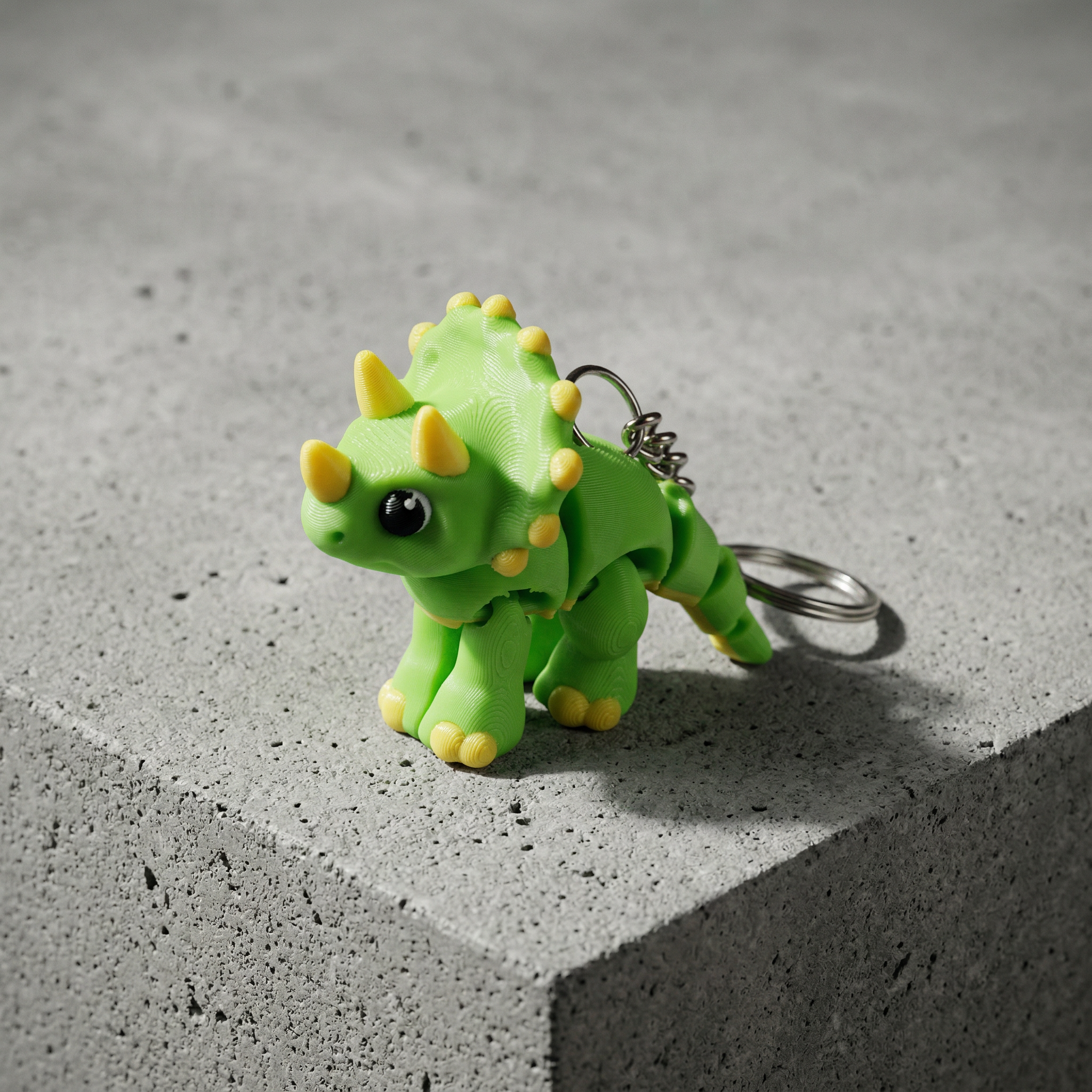 Triceratops Keychain