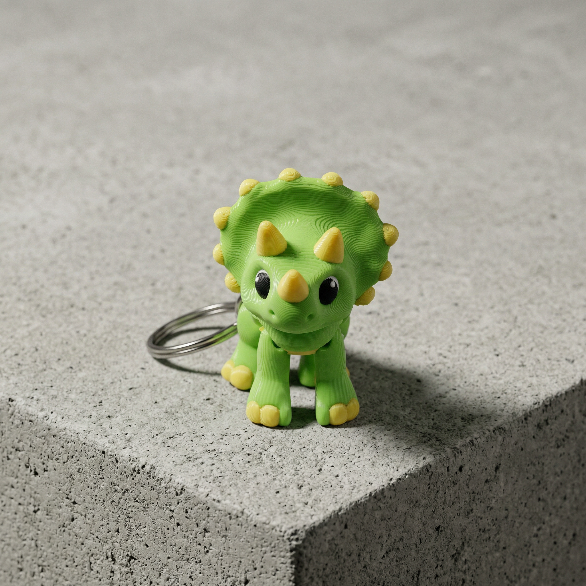 Triceratops Keychain