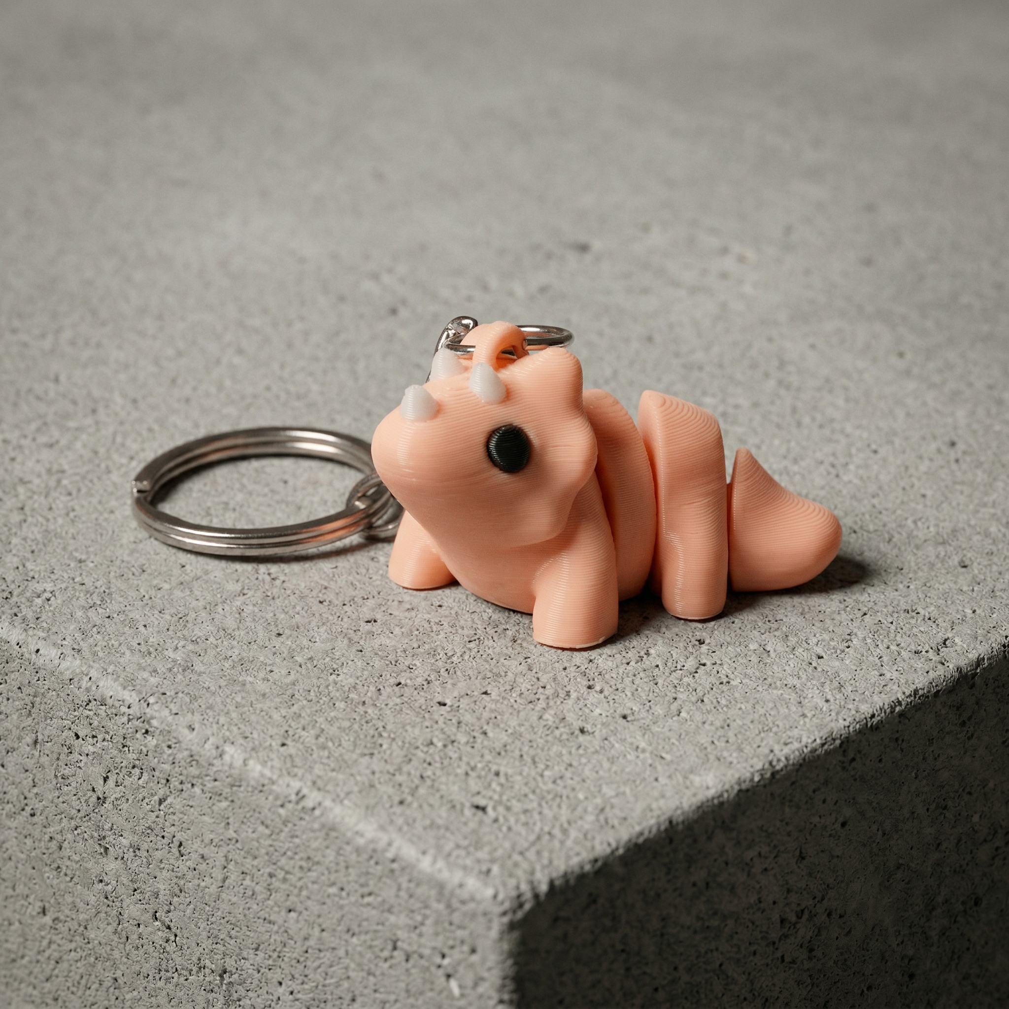 Triceratops Keychain Pinky
