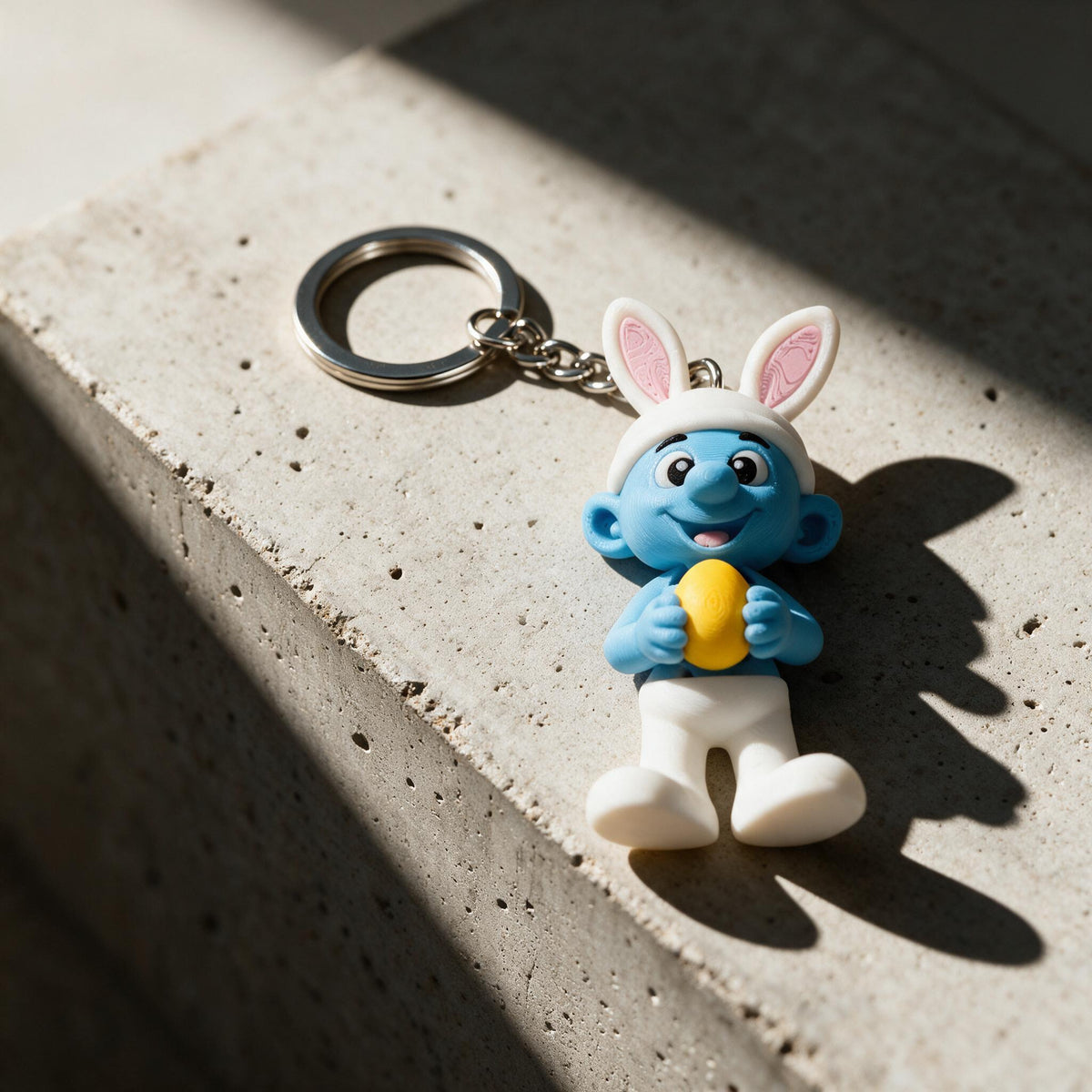 Easter Smurf Keychain