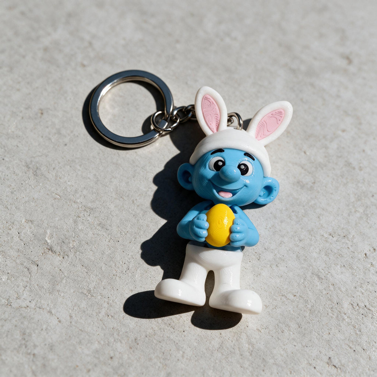 Easter Smurf Keychain