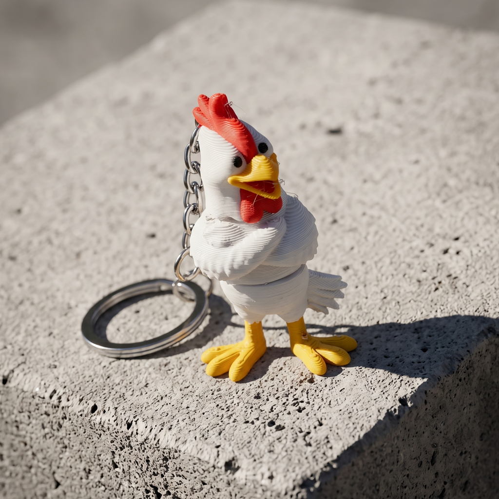 Rooster Keychain